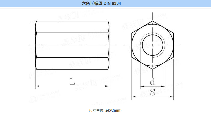 مهره شش گوش با استحکام بالا 4.8 6.8 8.8 10.9 12.9 اندازه استاندارد روی مهره اتصال بلند شش گوش UNF UNC ANSI DIN6334 قیمت عمده فروشی (4)