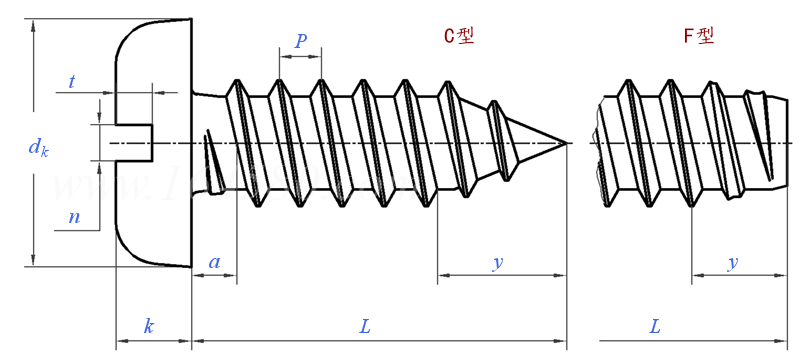 Tapping Screw DIN7971high strength 4.8 6.8 8.8 10.9 12.9 manufacture wholesale p